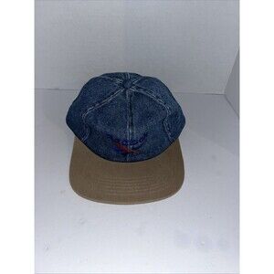 Vintage Reebok Hat Blue Denim Ocean Spray Strapback 90's One Size Dad Hat